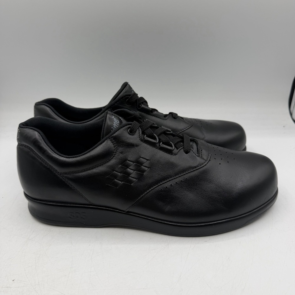 SAS Free Time Shoes Womens 10 W WIDE Black Leather Walking Comfort NO INSOLES
